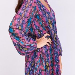 Show me your MuMu snake print babydoll dress